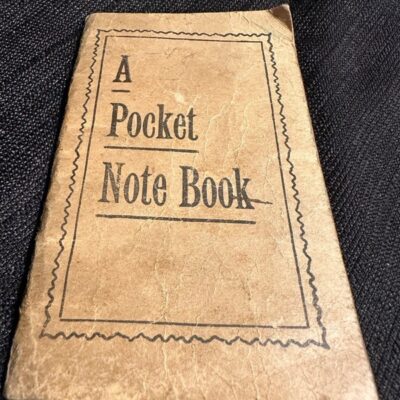 Unique 1910/1911 Vintage Pocket Notebook-Medical Advise unused