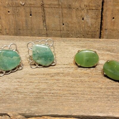 Vintage Jade Aventurine Earrings