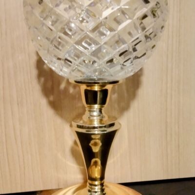 Vintage Crystal and Brass Candle Lantern Lamp early 1900’s