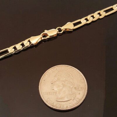 14K STAMPED 6mm 20″ FIGARO LINK CHAIN NECKLACE