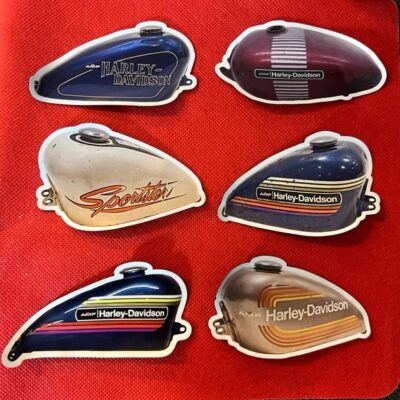 6 unique Harley Davidson Tank model Magnets ..