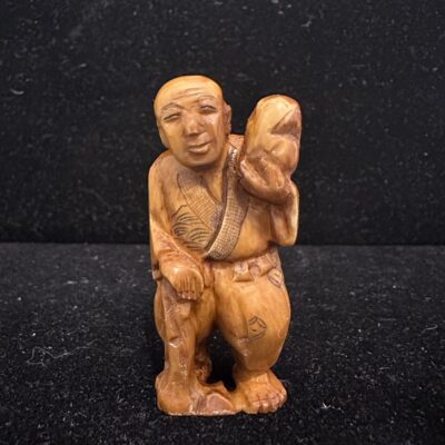 Antique Hand Carved Bovine Bone Netsuke