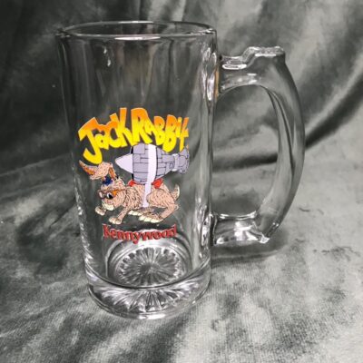 VTG Kennywood Park Pittsburgh JACKRABBIT Roller Coaster Beer Glass VERY RARE