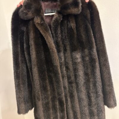 Faux fur women coat