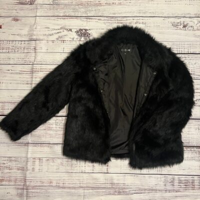 Hope’s Boutique black faux fur coat in Large