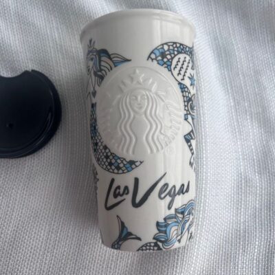 Starbucks Las Vegas Queen of Hearts Mermaid Siren Ceramic Tumbler Mug Cup 12 oz