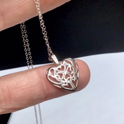 Vintage Sterling Heart Necklace