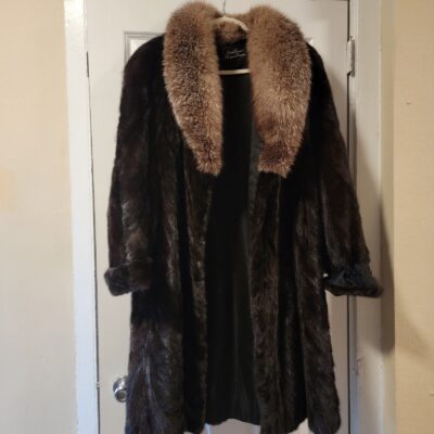 Made in Canada Mink Long Fur Coat Size L XL