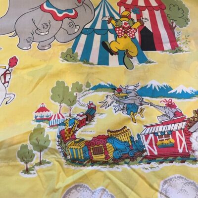 Vintage Disney Dumbo flat sheet