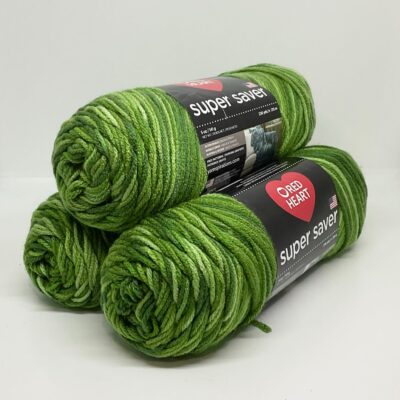 Red Heart  Super Saver  Yarn “Green Tones” (3 Skeins)