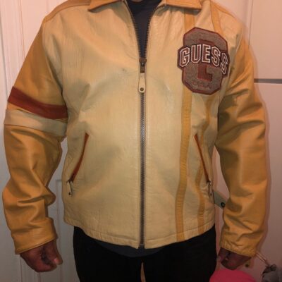 Vintage GUESS Yellow Leather Jacket