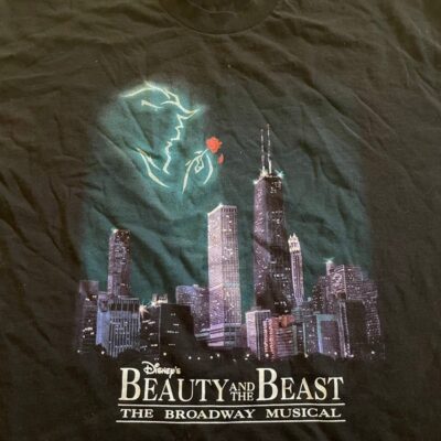 Vintage 90s Original 1994 DISNEY Beauty & the Beast Broadway Musical promo Shirt