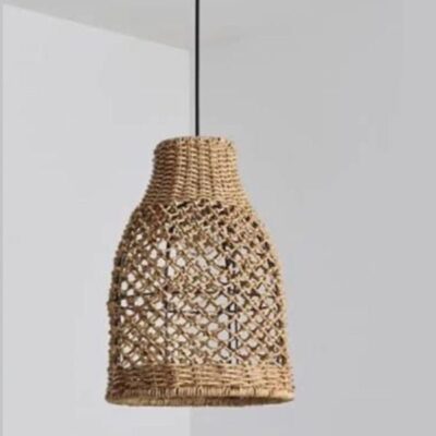 MAJESTY BRAND Rattan Light Pendant, Hand Woven Seagrass,Boho Chic, TWO LIGHTS.