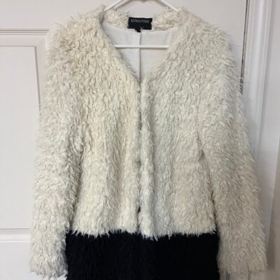 minkpink colorblock faux fur