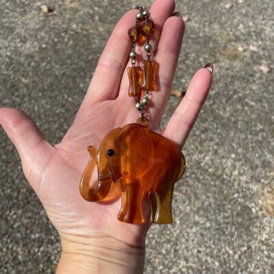 Vintage Lucite? Elephant Statement Necklace