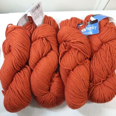 New Berroco yarn Vintage Chunky x4 skeins #6164 Tang Orange rust Bulky-5