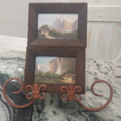 Vintage mini paintings from Switzerland