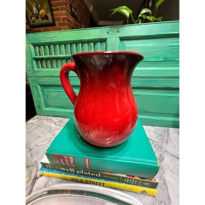 Red Pottery Pitcher Jug Italy