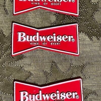 Vintage Budweiser King Of Beers & Bud Light Beer Rubber Magnets Lot Of 4 ~Rare~