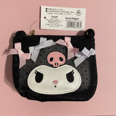 Sanrio kuromi ribbon style mesh pouch