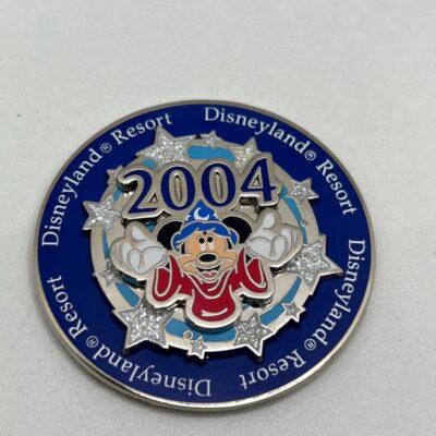 Disneyland Resort Magnet 2004 Spinner Sorcerer Mickey Fantasia Rare Enamel