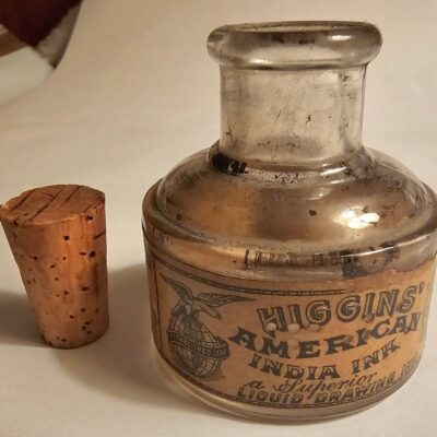 Vintage Higgin’s American India Ink Inkwell