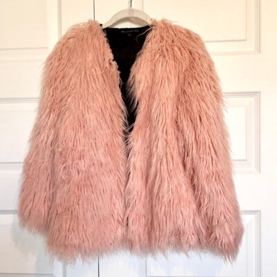 The Vintage Shop Pink Faux Fur Coat