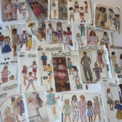 Lot Of 23 Vintage 80s/90s Girls Dresses Outfits Jumpsuit Szs 1-5 Uncut Patterns