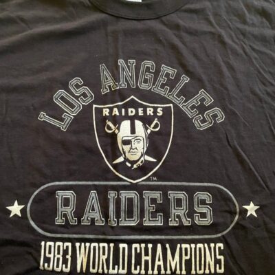 Vintage 80s Original 1983 LA Los Angeles Raiders NFL Champions Super Bowl Shirt