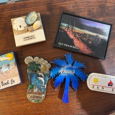 Lot of 6 refrigerator magnets from California