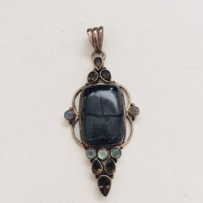 Sterling Topaz Opalite Pendant