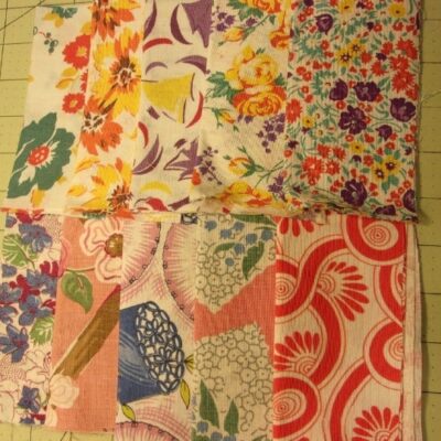 On Sale 20 Pc Vintage Feedsack Fabric Packet 5″ Squares for Quilts/Crafts