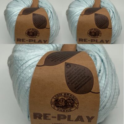 lot of 3 illusion blue replay yarn