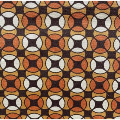 Retro Fabric Better Homes Richloom 2011 Upholstery Orange Brown Geometric 1970s