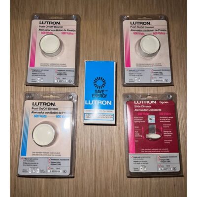 Lot of 5 NEW OLD STOCK Lutron Push On/Off Dimmer Halogen 600w 120V