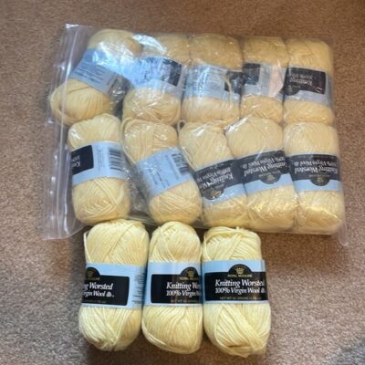 13 balls worsted virgin wool yarn- Coats & Clark