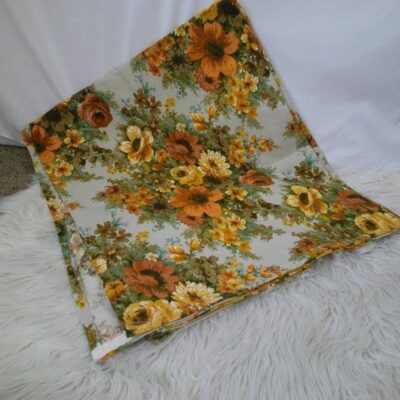 Vintage Fabric 70’s 80’s Floral Burst Design 32″ x 90″