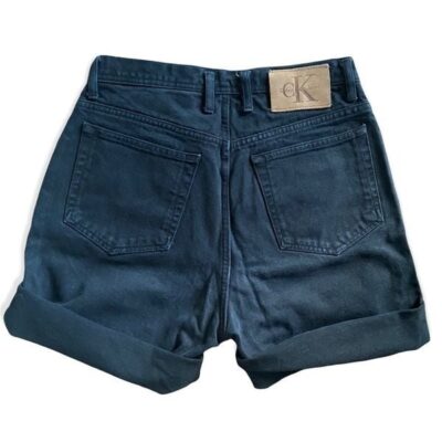 Calvin Klein Jeans High Rise Mom Black Jean Shorts.