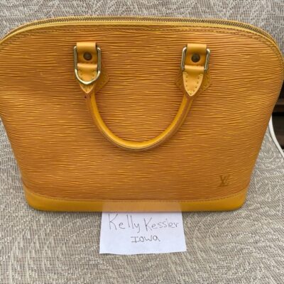 Authentic Louis Vuitton yellow EPI Alma