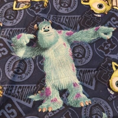 Disney Pixar monsters, University cotton fabric 8 3/4 yards