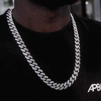 GLD SHOP Cuban link chain and braclet 12mm