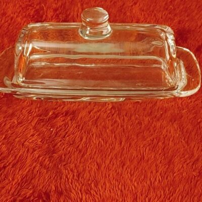 Crystal butter dish