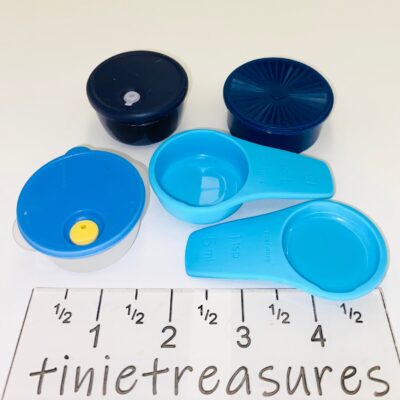 Tupperware Magnet Set Of 5 Mini Vent Serve measure Canister Tinietreasures