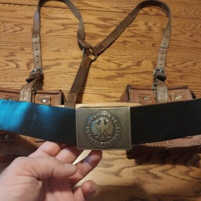 Vintage post war western german belt, yugo sks holders and y harness Rig