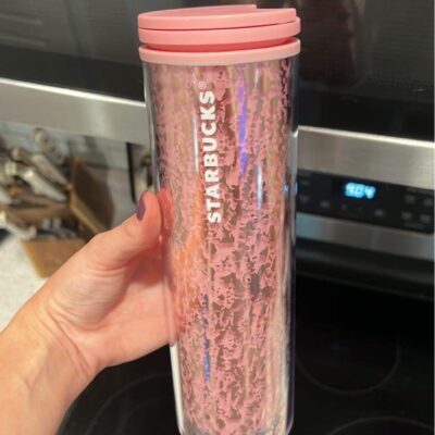 Starbucks tumbler – pink cheetah print