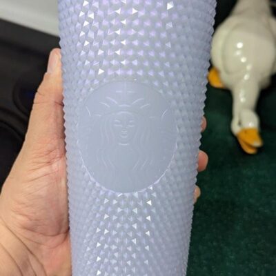 Starbucks #011127047 2021 Holiday Icy lilac Bling Studded Cold Tumbler 24oz SBX1