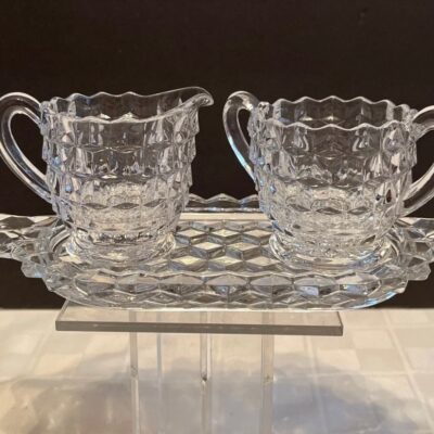 American Fostoria creamer & Sugar set