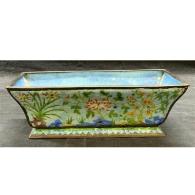 Antique Chinese Qing  dynasties cloisonne planter