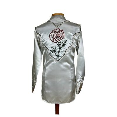 1970s satin sequin western show shirt