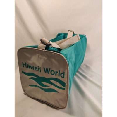 Hawaii World Teal Strap Duffle Bag Vtg UNITED AIRLINES pvc waterproof material